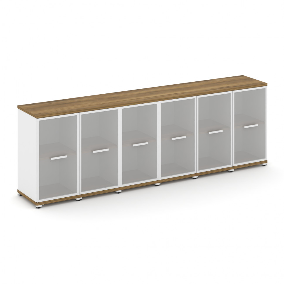 Concept Шкаф 6 узких секций, 2 ниши CN.STU-263 RMW W Сандал Янтарный/Белый Бриллиант/Металл Белый/Са