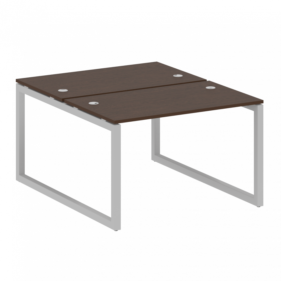 Metal System Quattro Рабочая станция на О-образном м/к 50БО.РАС-СП-2.2 Венге Цаво/Металл Серый 1200*