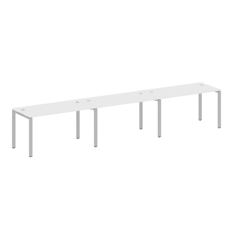 Metal System Рабочая станция на 3 места на П-образном м/к БП.СМ-3.3 Белый/Металл Серый 4200*720*750 Metal System Рабочая станция на 3 места на П-образном м/к БП.СМ-3.3 Белый/Металл Серый 4200*720*750