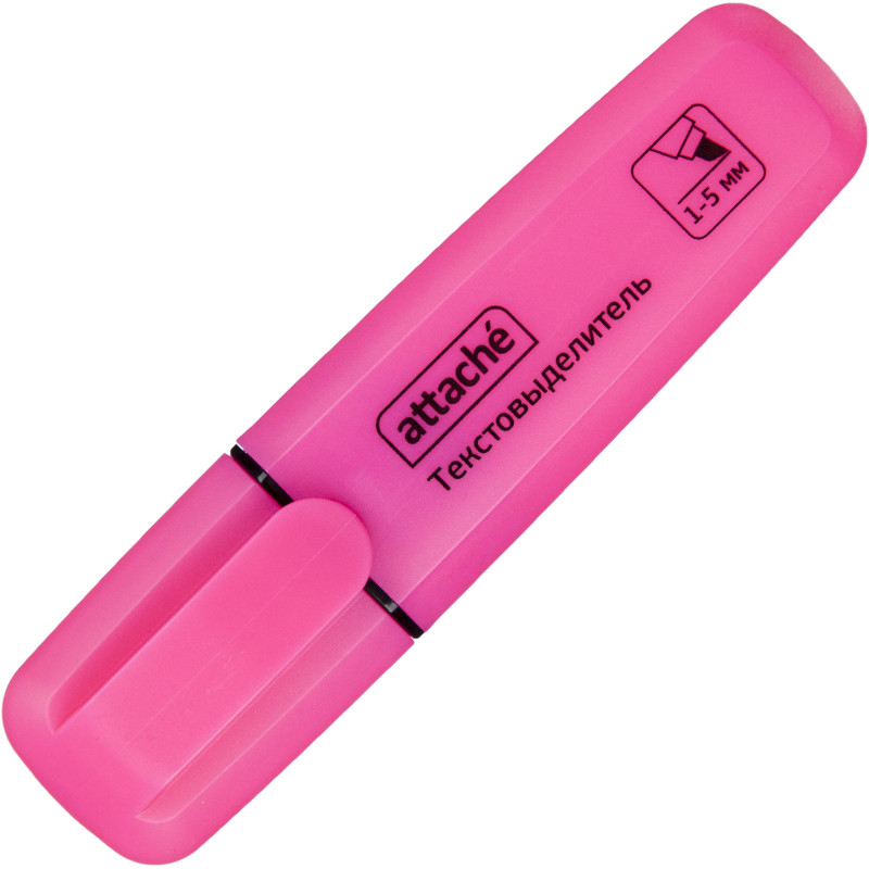 Маркер текстовыделитель Attache Palette 1-5мм розовый HL6010