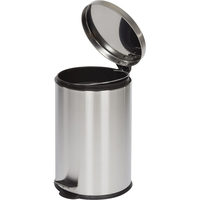 Ведро мусорное с педалью и доводчиком Luscan 20 л, матовое, нерж сталь