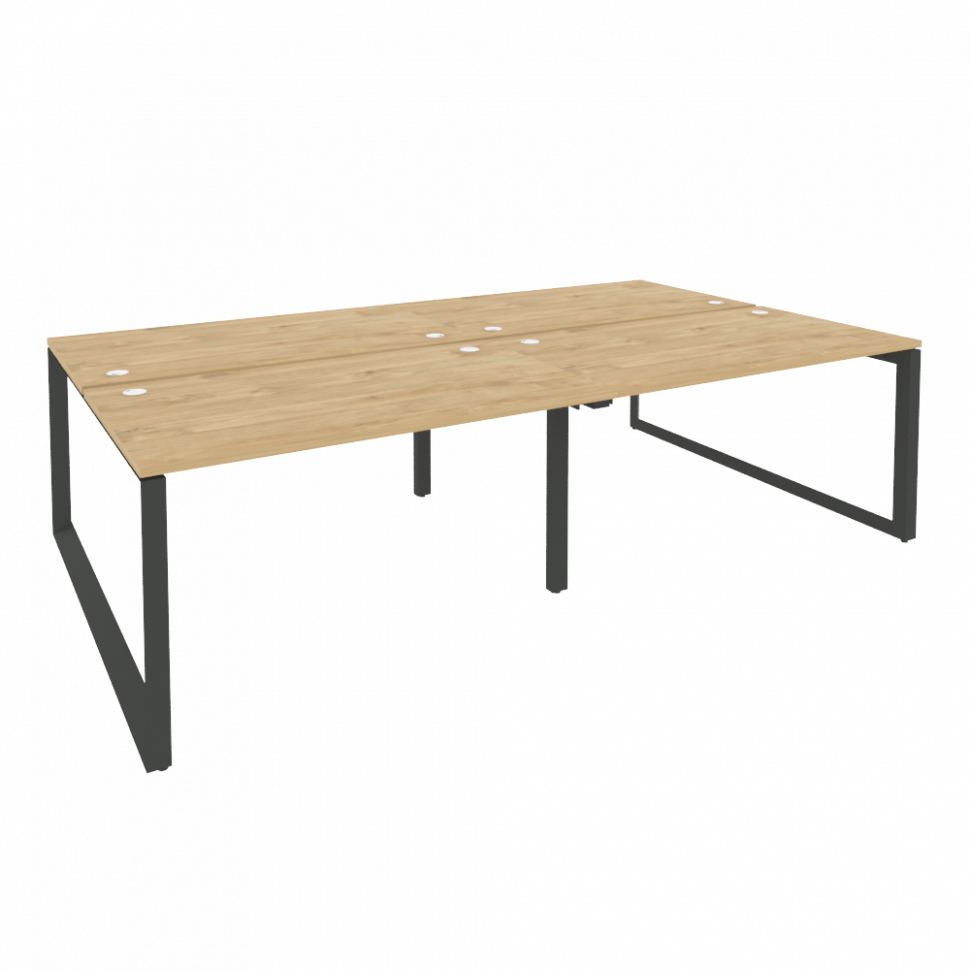 Onix Рабочая станция на О-образном м/к O.MO-D.RS-4.3.8 Тиквуд Светлый/Металл Антрацит 2760*1635*750