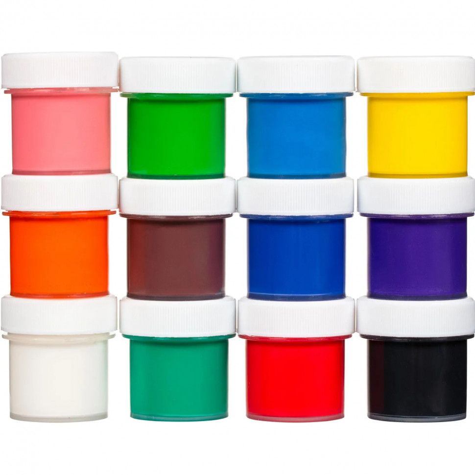 Гуашь Комус Класс ColorPics 12 цветов по 10 мл