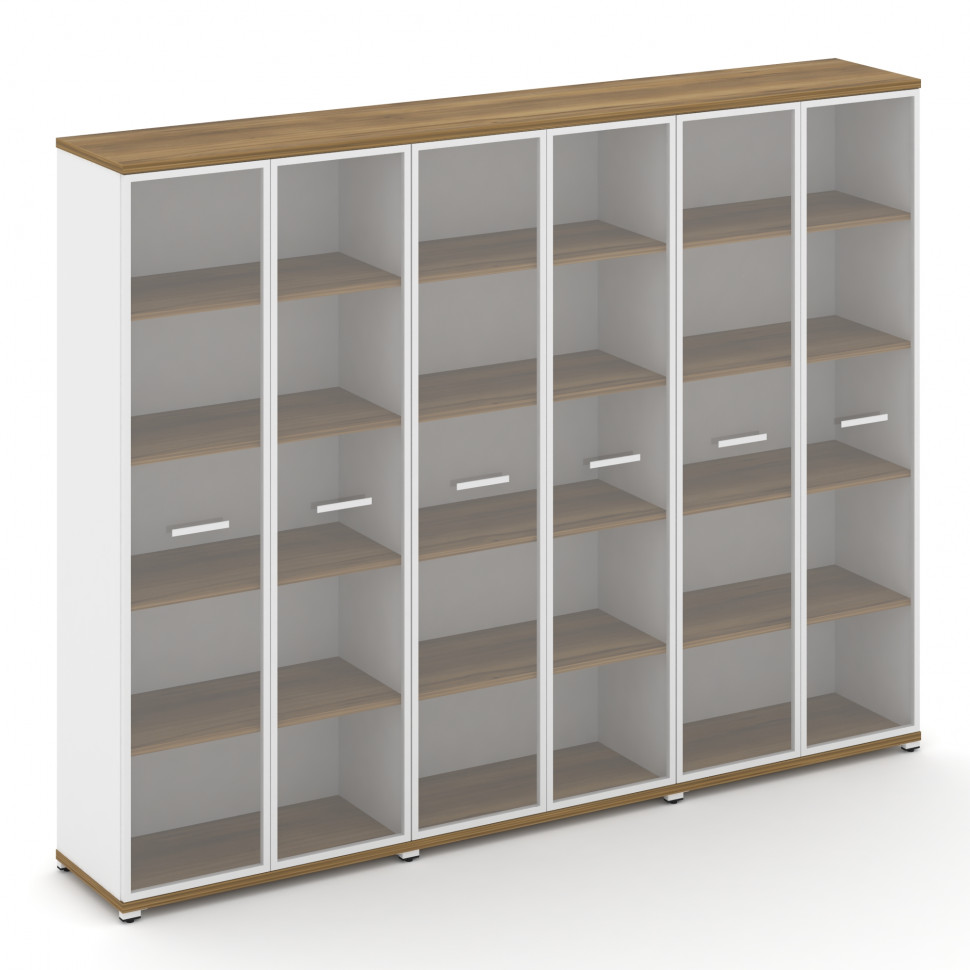 Concept Шкаф 3 широкие секции, 5 ниш CN.STS-538 RPW W Сандал Янтарный/Белый Бриллиант/Металл Белый/П