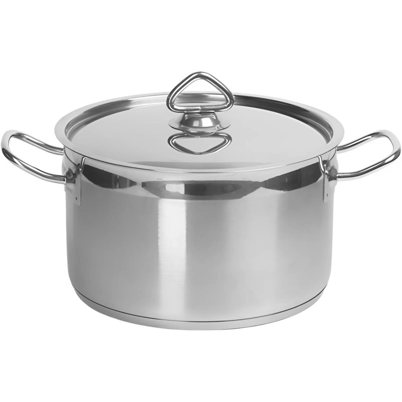 Кастрюля 5л, нерж. сталь ,тройное дно, d235мм, h131мм, индукция