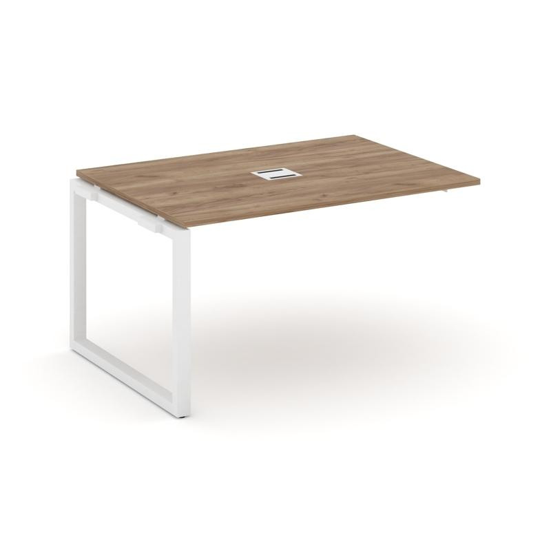 Style Project Проходной наб. элем. перег. стола SN-59O.NSPRG-001 Дуб Табак/Металл Белый 980*980*750