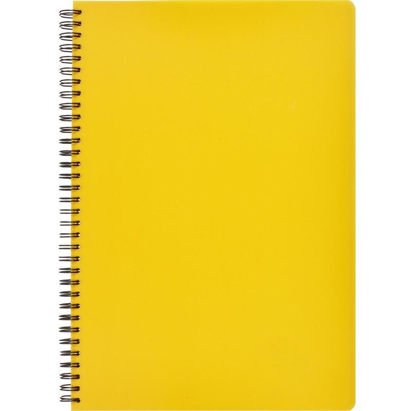 Бизнес-тетрадь А4,96л,кл,спир,пластик,тон.бл. Attache Bright colours Желтый