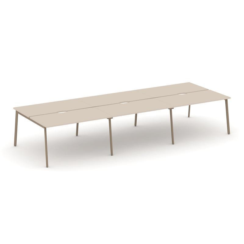 Estetica Рабочая станция 6 мест ES.D.RS-6.3-VP Капучино/Металл Латте 4140*1500*750 Estetica Рабочая станция 6 мест ES.D.RS-6.3-VP Капучино/Металл Латте 4140*1500*750