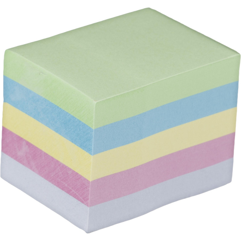 Бумага для заметок с клеевым краем Economy  38x51 мм, 400 л, 5 цветов в асс