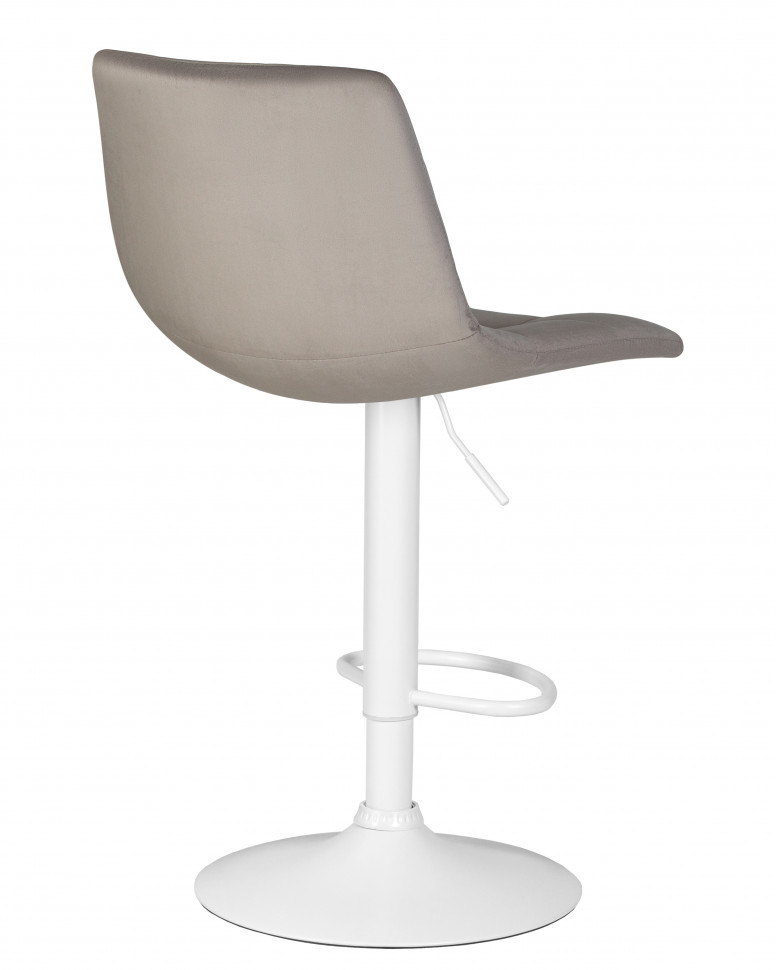 Стул барный DOBRIN TAILOR WHITE, серый велюр (MJ9-75)