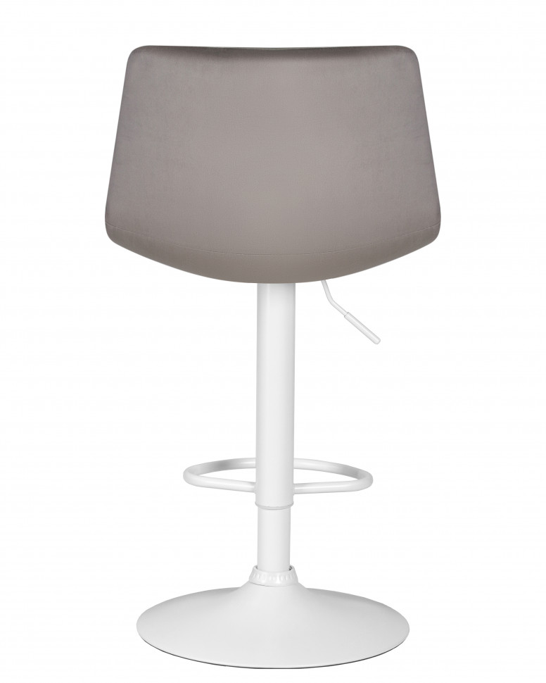 Стул барный DOBRIN TAILOR WHITE, серый велюр (MJ9-75)