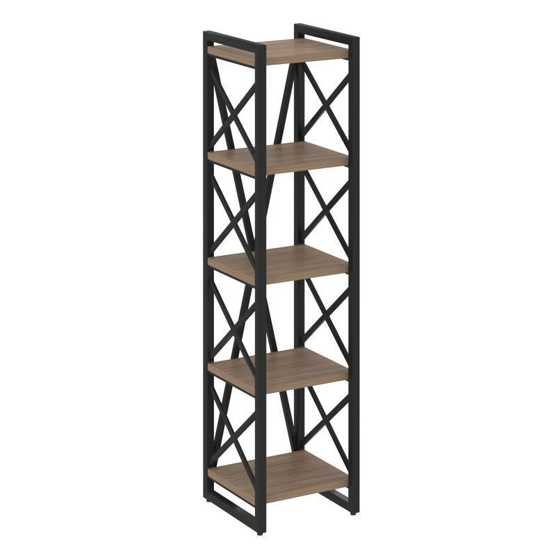 Loft Стеллаж на рег. опорах-5 полок VR.L-MST.O-5.4 Дуб Аризона/Металл Черный 400*400*1650 Loft Стеллаж на рег. опорах-5 полок VR.L-MST.O-5.4 Дуб Аризона/Металл Черный 400*400*1650