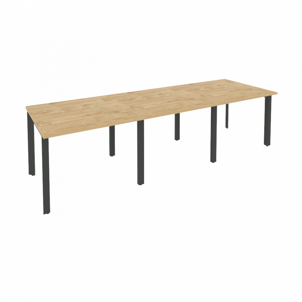 Onix Стол переговорный O.MP-PRG-3.1 Тиквуд Светлый/Металл Антрацит 2940*980*750 Onix Стол переговорный O.MP-PRG-3.1 Тиквуд Светлый/Металл Антрацит 2940*980*750