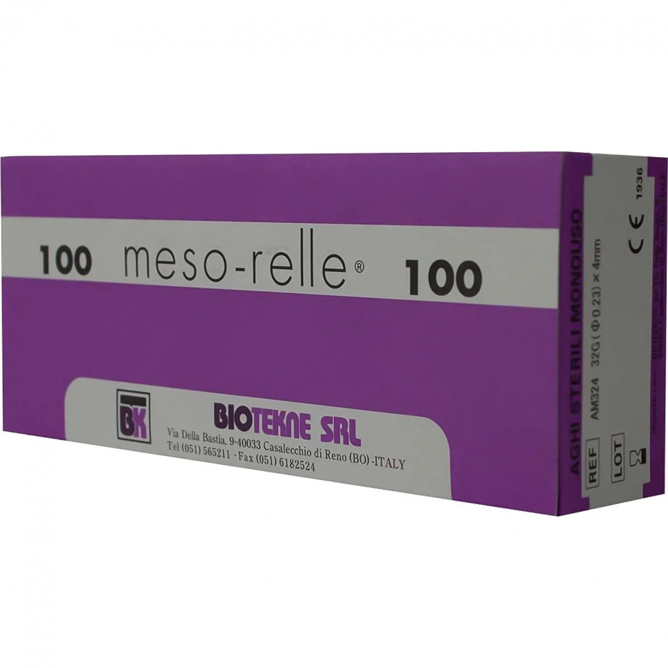 Игла для мезотерапии 32G (0,23x4мм) Meso-relle 100шт/уп