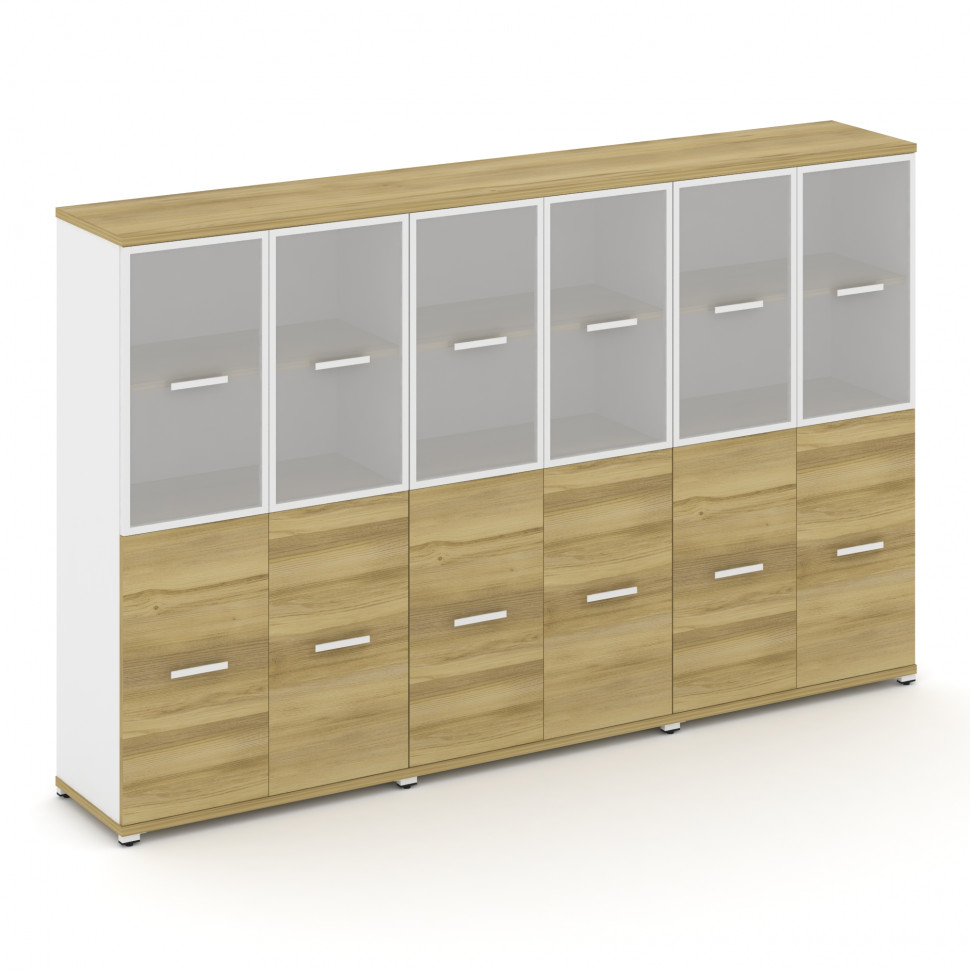 Concept Шкаф 3 широкие секции, 4 ниши CN.STS-432 RMW W Дуб Винченцо/Белый Бриллиант/Металл Белый/Сат Concept Шкаф 3 широкие секции, 4 ниши CN.STS-432 RMW W Дуб Винченцо/Белый Бриллиант/Металл Белый/Сат