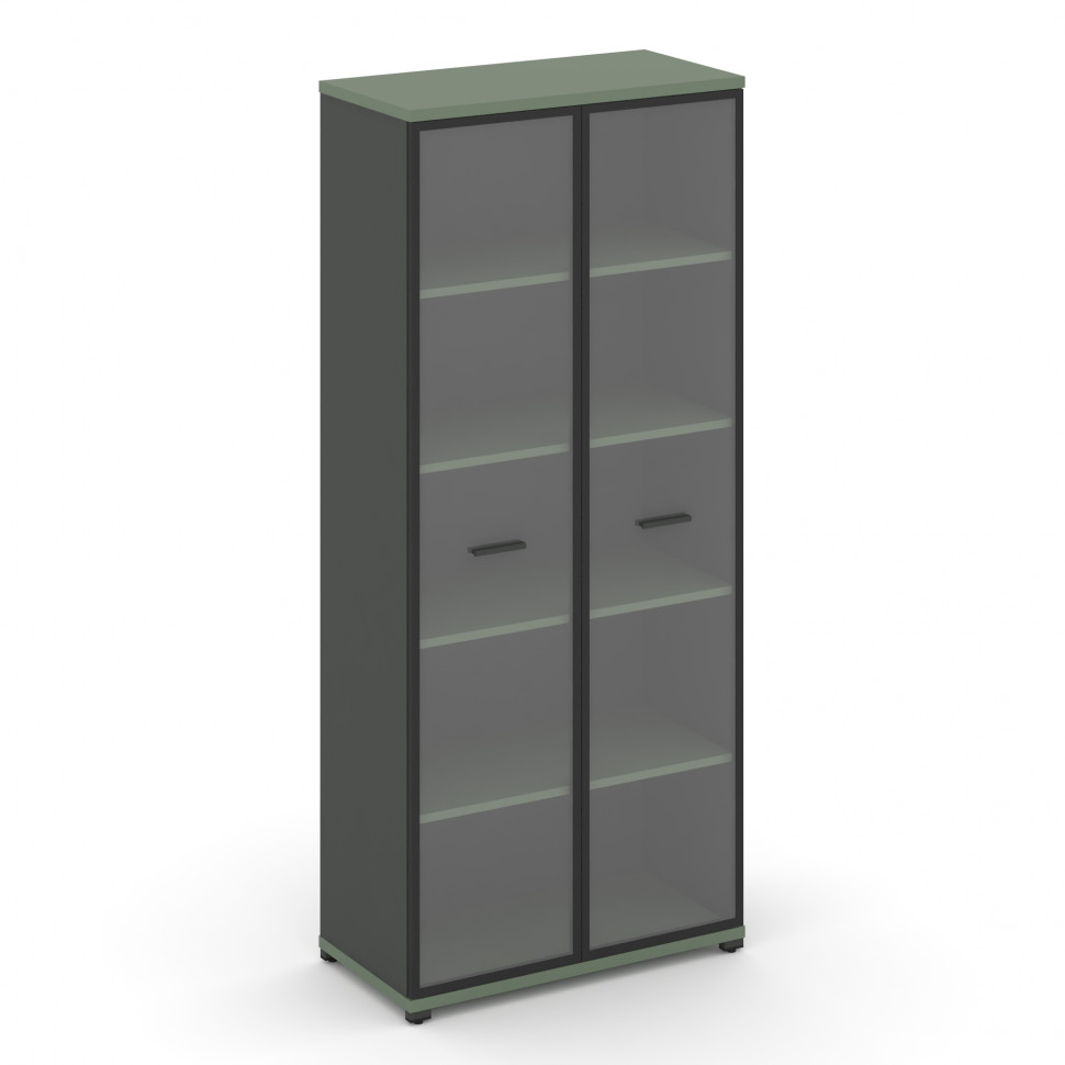 Concept Шкаф 1 широкая секция, 5 ниш CN.STS.E-518 RPB A Кобо/Антрацит/Металл Антрацит/Прозрачный 836