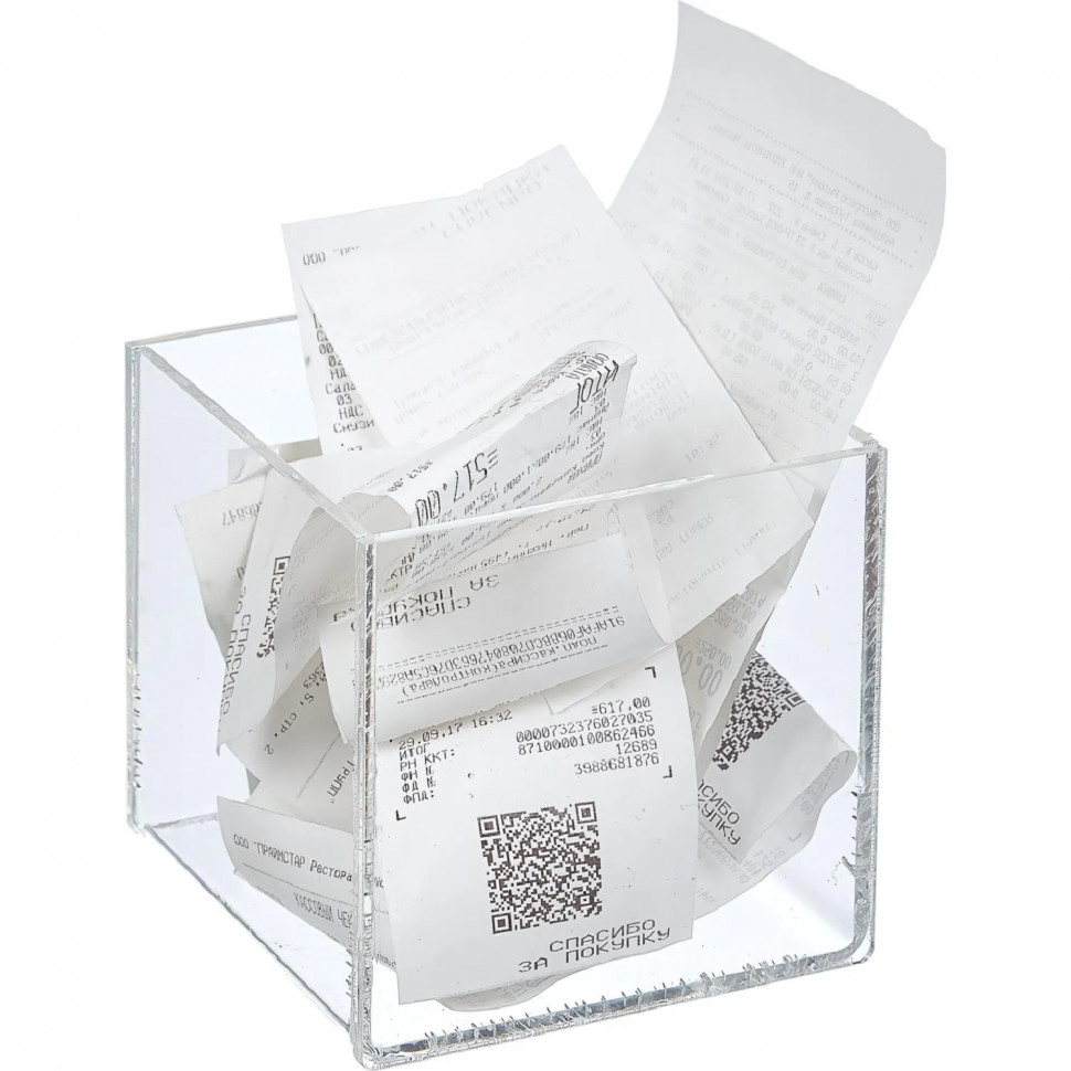 Подставка для чеков акрил, 100х100мм), 1шт