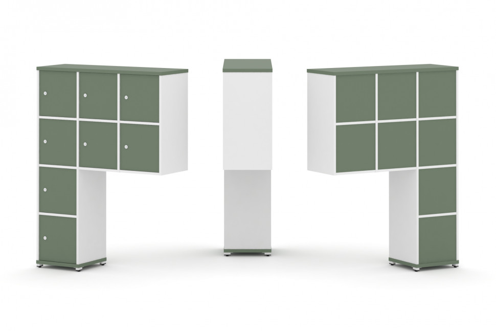 Concept Надставка высокая CN.ONV-010 Кобо/Белый Бриллиант/Металл Белый 1099*350*1486