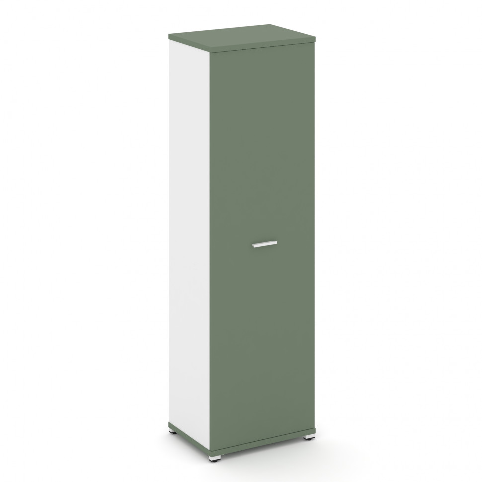 Concept Гардероб узкий CN.GB-001 W Кобо/Белый Бриллиант/Металл Белый 570*420*1922