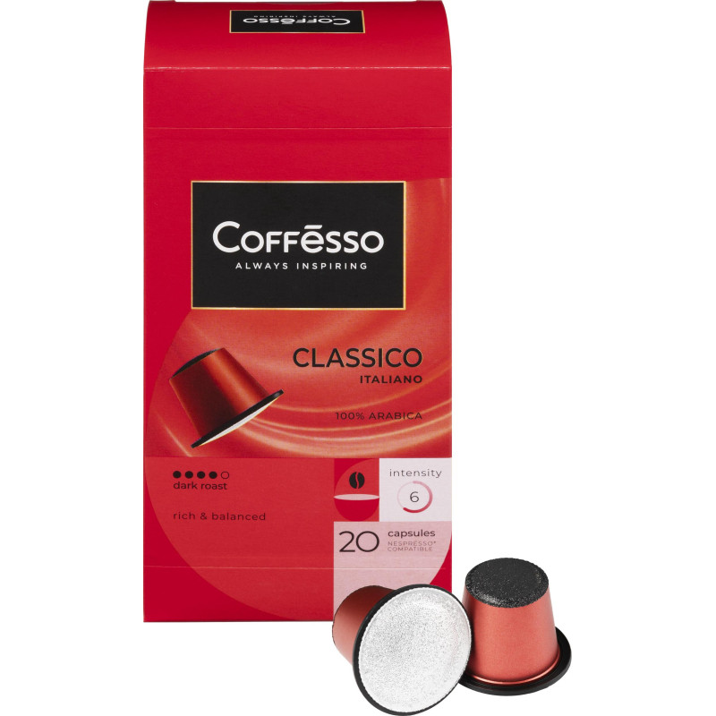 Кофе в капсулах Coffesso Classico Italianо, 100% Premium Arabica, 20кап