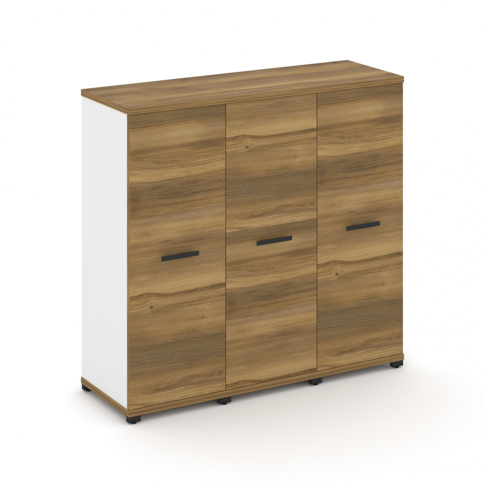 Concept Шкаф 3 узкие секции, 3 ниши CN.STU-336 B Сандал Янтарный/Белый Бриллиант/Металл Черный 1252*