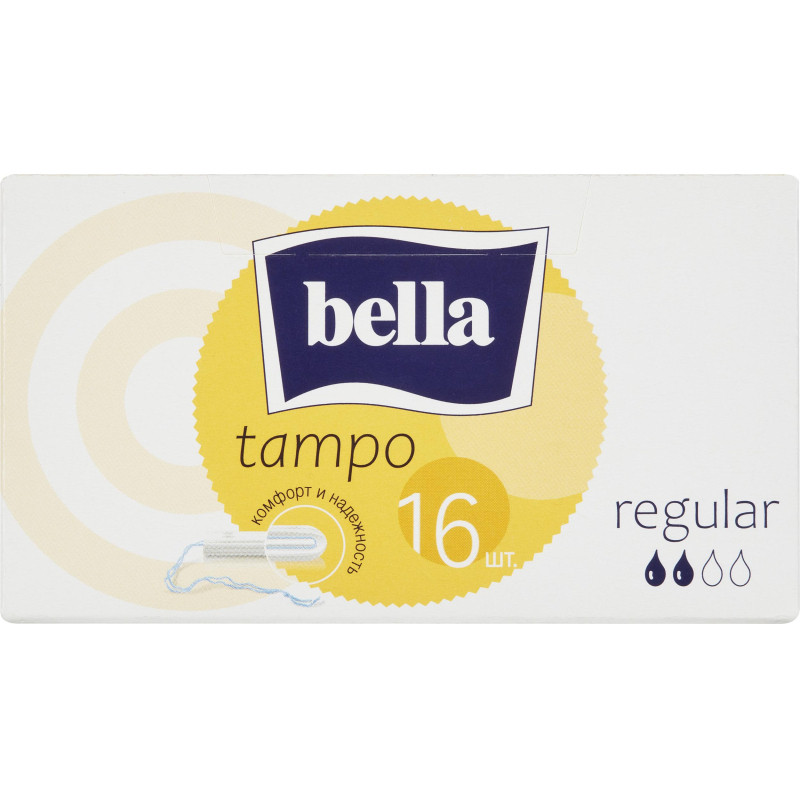 Тампоны Tampo Bella без аппликатора premium comfort Regular 16 шт/уп