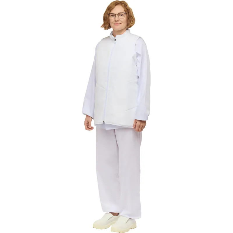 Жилет для пищевого производства у17-ЖЛ ун.(внеш)ХАССП белый (56-58)170-176