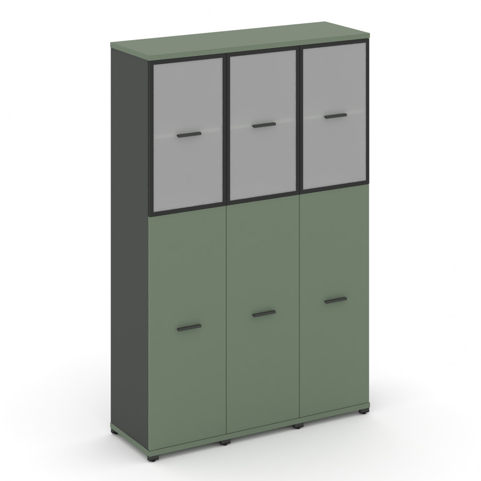 Concept Шкаф 3 узкие секции, 5 ниш CN.STU-535 RMB A Кобо/Антрацит/Металл Антрацит/Сатин 1252*420*192