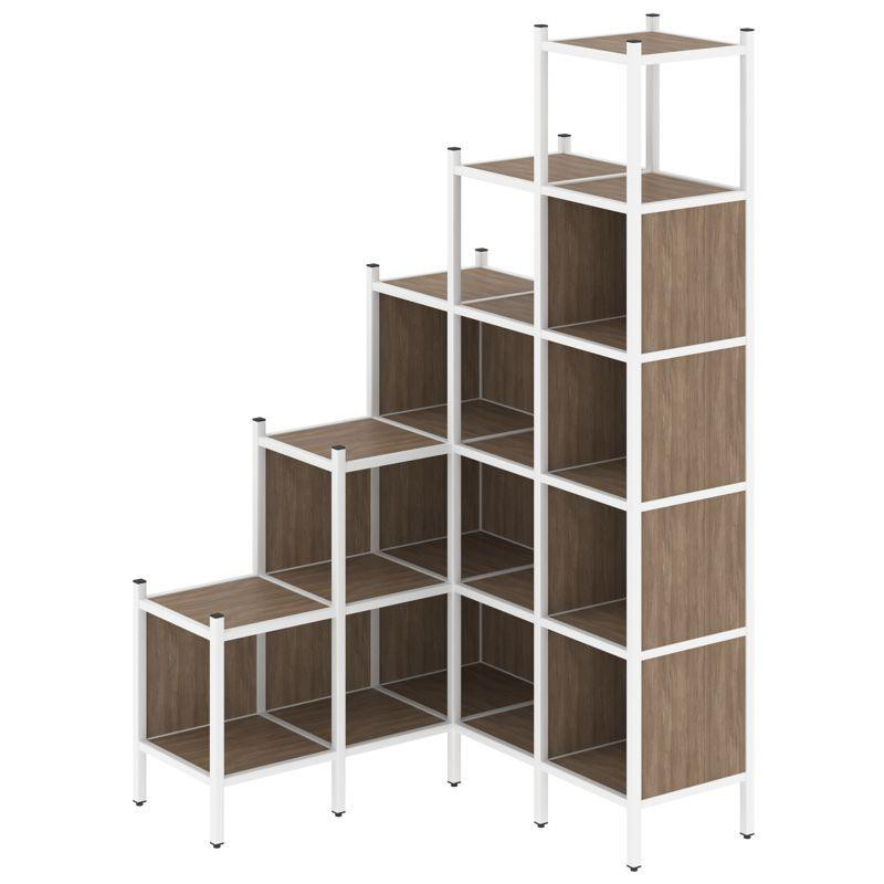 Loft Угловой внутренний стеллаж VR.L-49 Дуб Аризона/Металл Белый 1278*1278*2280