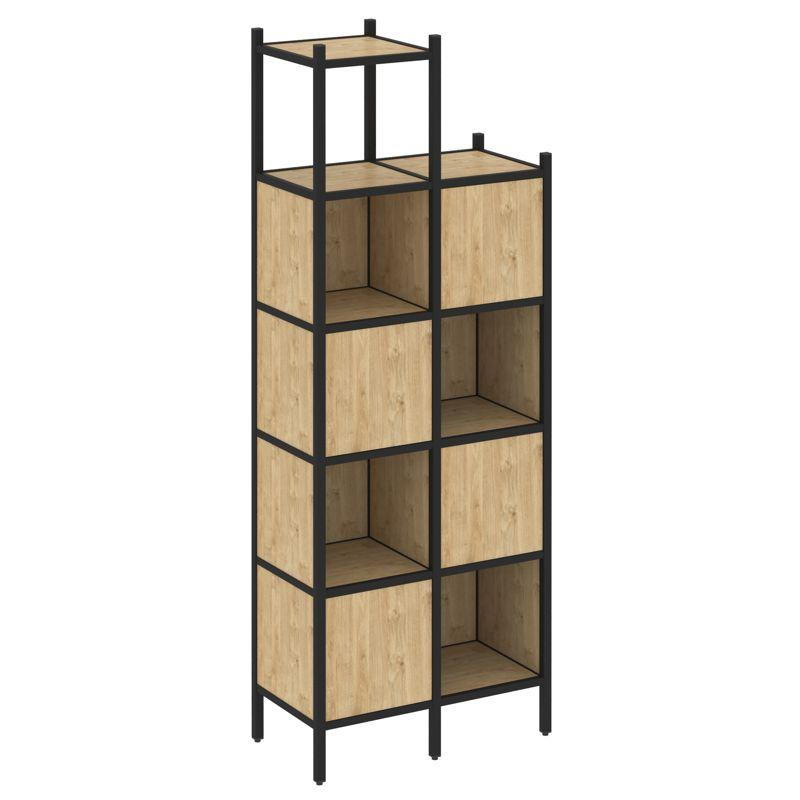 Loft Прямой стеллаж VR.L-20 Тиквуд Светлый/Металл Черный 862*446*2280