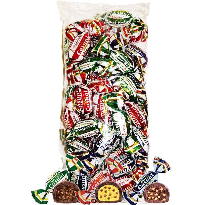 Конфеты шоколадные Кремлина Ассорти Кэжуал,1кг