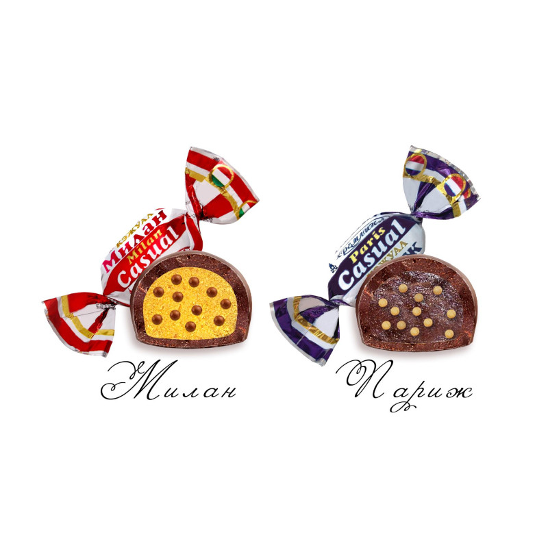 Конфеты шоколадные Кремлина Ассорти Кэжуал,1кг