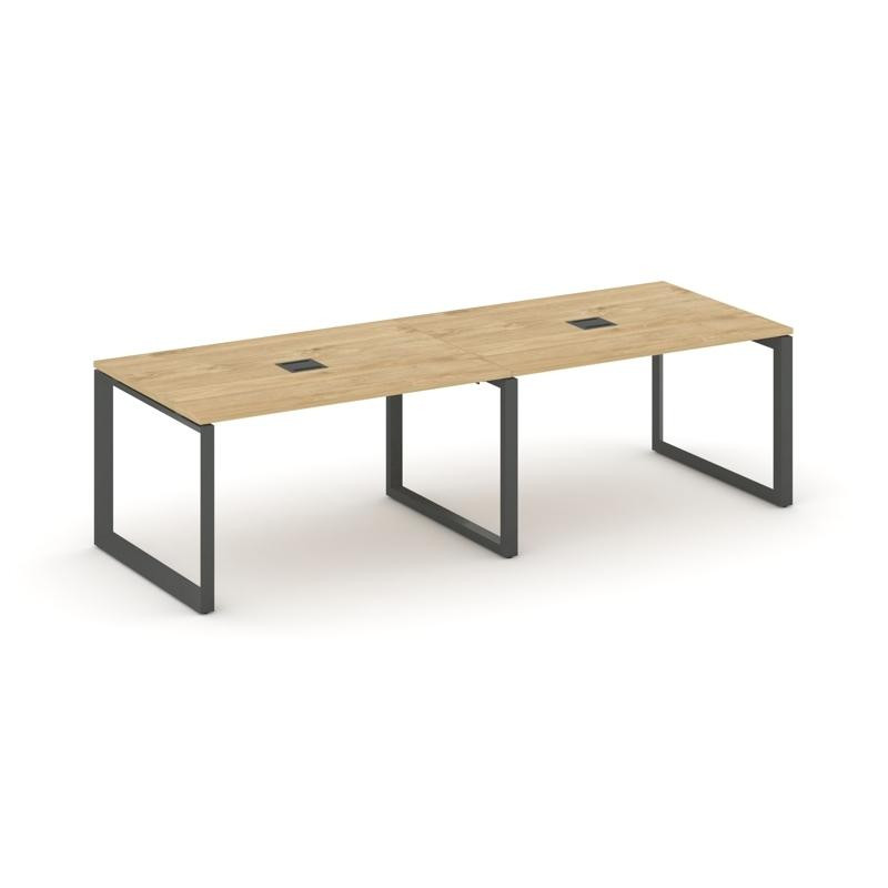 Style Project Стол переговорный SN-59O.SPRG-013 Тиквуд Светлый/Металл Антрацит 2760*980*750