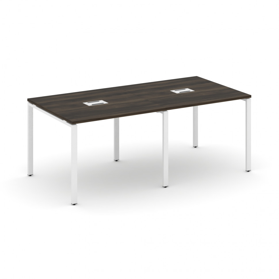 Concept Стол переговорный (2 столешницы) CN.PRG-021 Дуб Мали/Металл Белый 1960*980*750