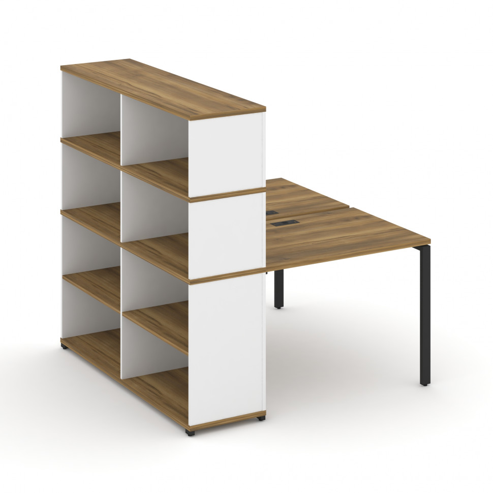 Concept Рабочая станция с опорным стеллажом с надставкой выс. CN.DRS-213 Сандал Янтарный/Белый Брилл