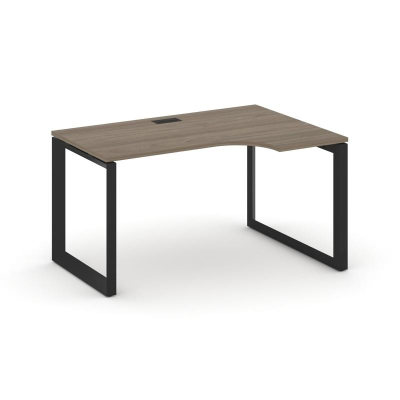 Style Project Стол рабочий эргономичный SN-59O.SPA-022(R) Вяз Благородный/Металл Черный/Черный Заглу