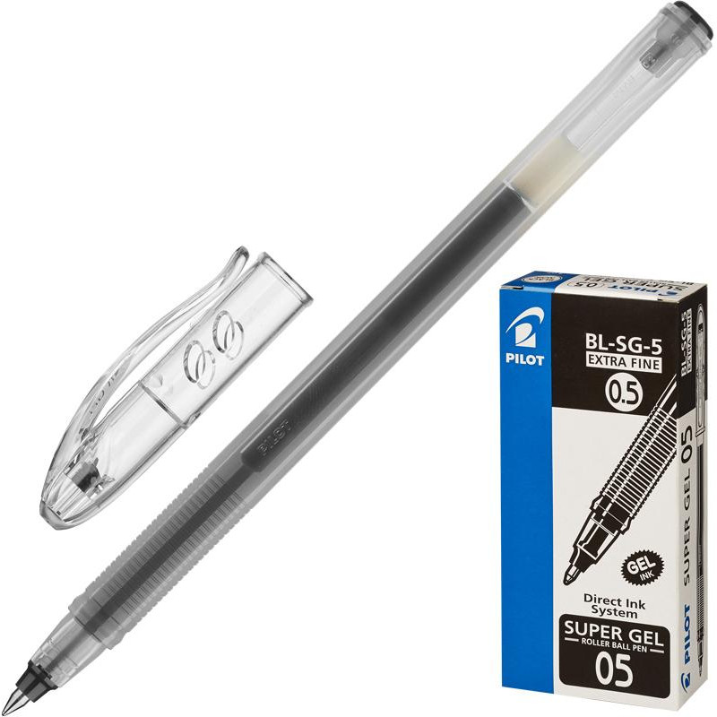Ручка гелевая неавтомат. PILOT BL-SG5 одноразовая черная 0,3мм Япония