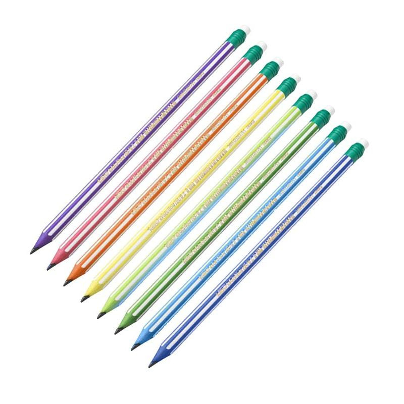 Карандаш чернографитный BIC Evolution Stripes с ластиком