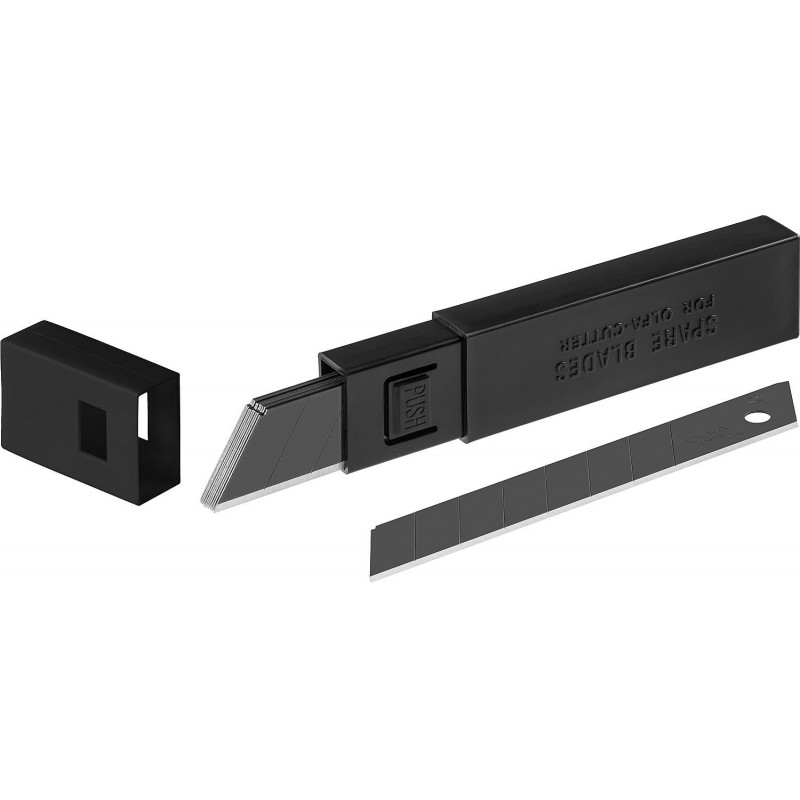 Лезвие запасное для ножей OLFA BLACK MAX  (LBB-1OB) 18мм, 10шт./уп.футляр