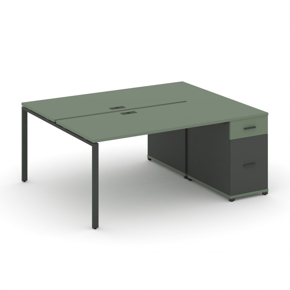 Concept Рабочая станция с 1 опорной тумбой CN.DRS-406 A Кобо/Антрацит/Металл Антрацит 1600*1480*750 Concept Рабочая станция с 1 опорной тумбой CN.DRS-406 A Кобо/Антрацит/Металл Антрацит 1600*1480*750