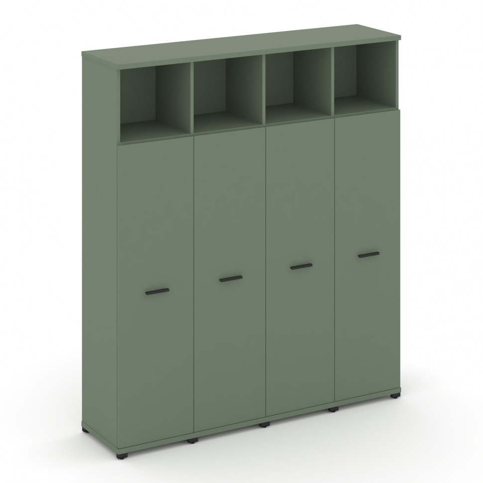 Concept Шкаф 4 узкие секции, 5 ниш CN.STU-546 B Кобо/Металл Черный 1668*420*1922