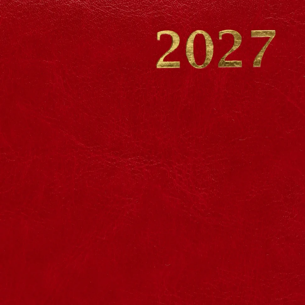 Ежедневник датированный 2027 Attache А5 168л 143x210 бордов (золотист срез)