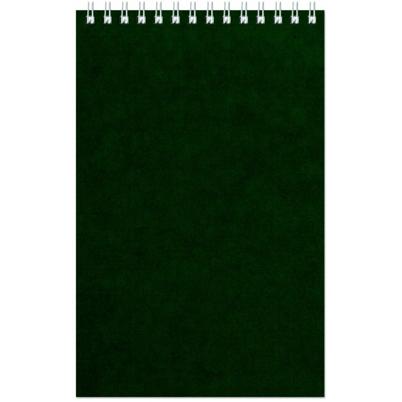 Блокнот на спирали А5 60л. зелен.картон д/лог.клет.32