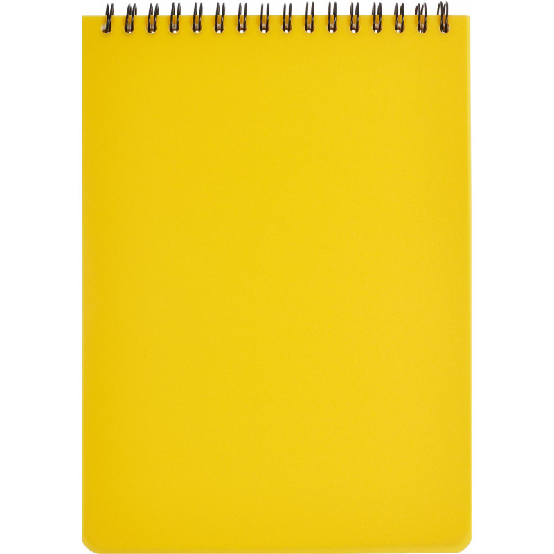 Блокнот А5,60л,кл,спир,пласт.обл,тонир.бл. Attache Bright colours Желтый