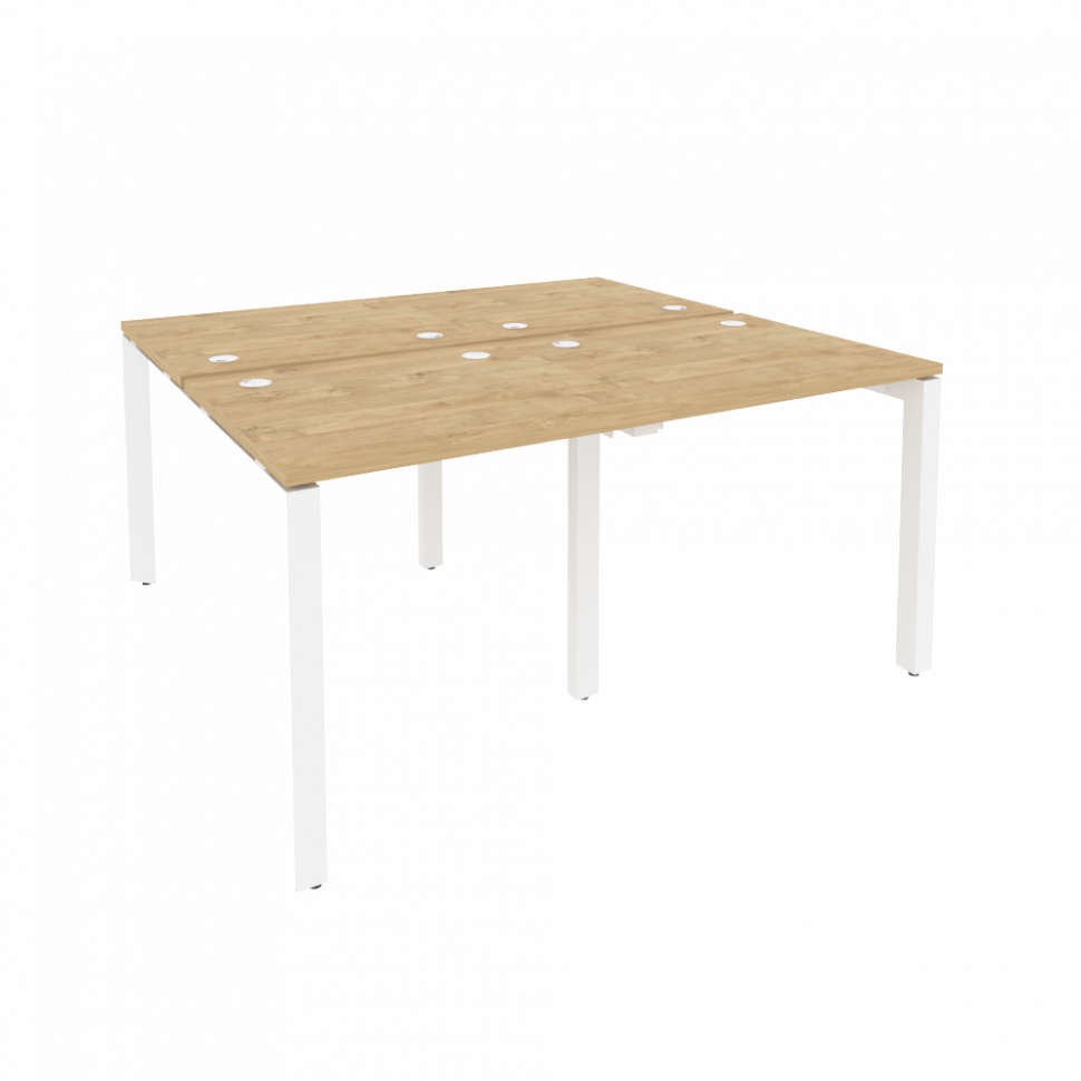 Onix Рабочая станция на П-образном м/к O.MP-D.RS-4.0.7 Тиквуд Светлый/Металл Белый 1560*1475*750