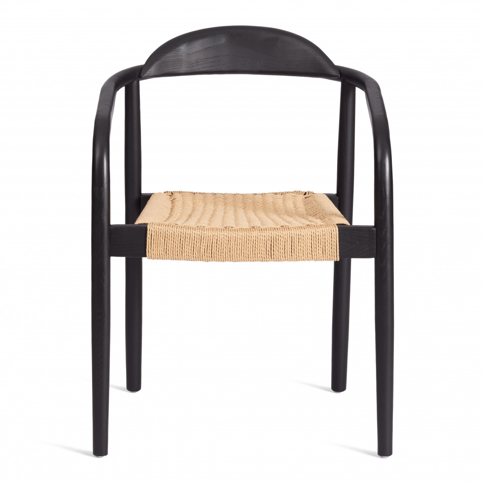 Стул MIDGARD дерево вяз/бечевка, черный, 50х51х78,5 см