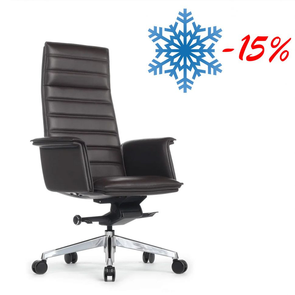 Кресло Rubens A1819-2 Тёмно-коричневый (3072) натуральная кожа 68*68*119-125