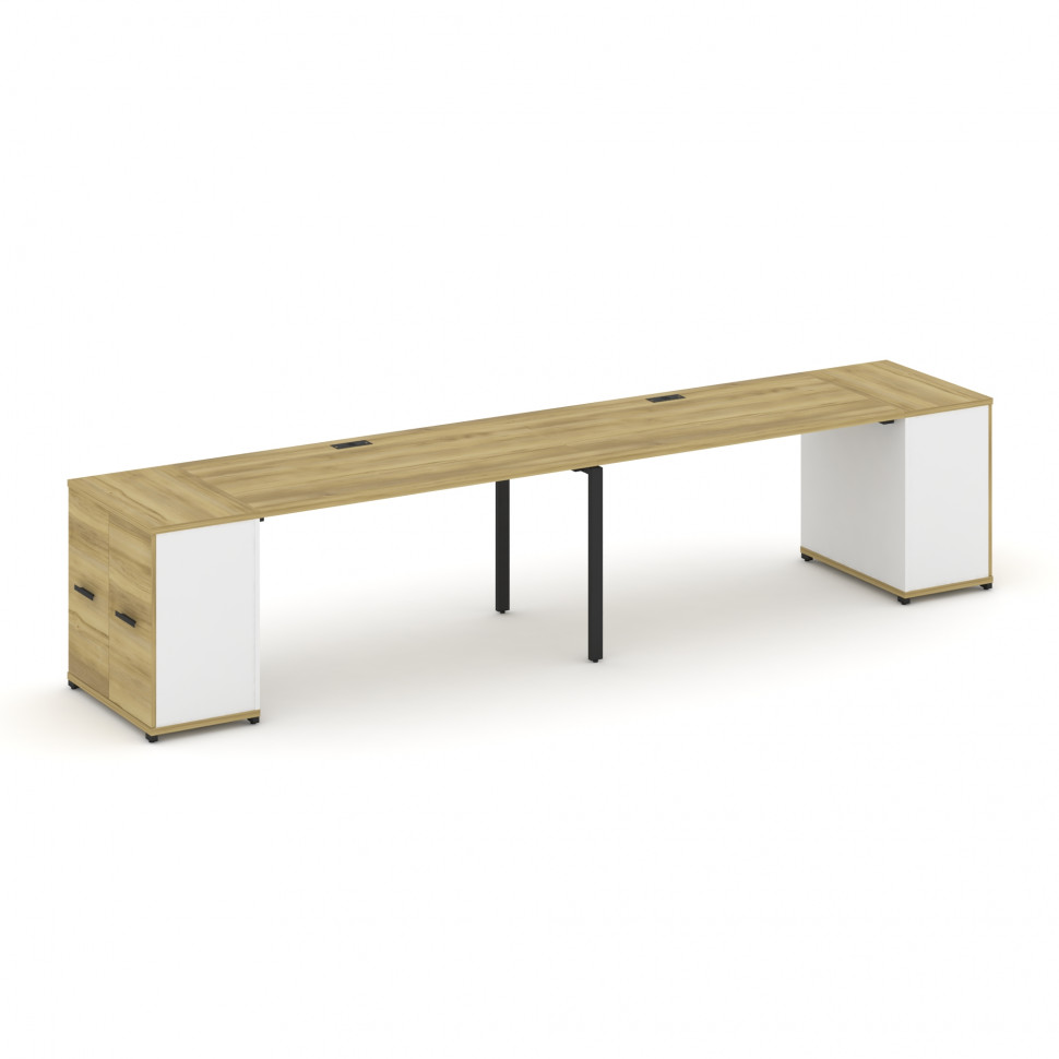 Concept Рабочая станция с опорными распаш. шкафами CN.ORS-219 B Дуб Винченцо/Белый Бриллиант/Металл Concept Рабочая станция с опорными распаш. шкафами CN.ORS-219 B Дуб Винченцо/Белый Бриллиант/Металл
