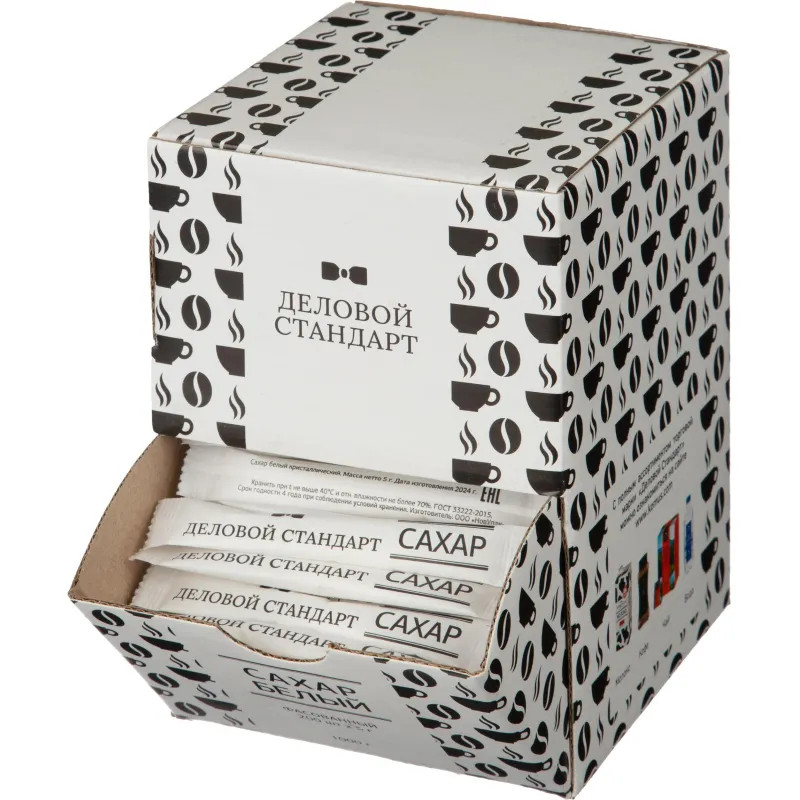 Сахар порционный в стиках Деловой стандарт 5 гр (200 шт/уп.)