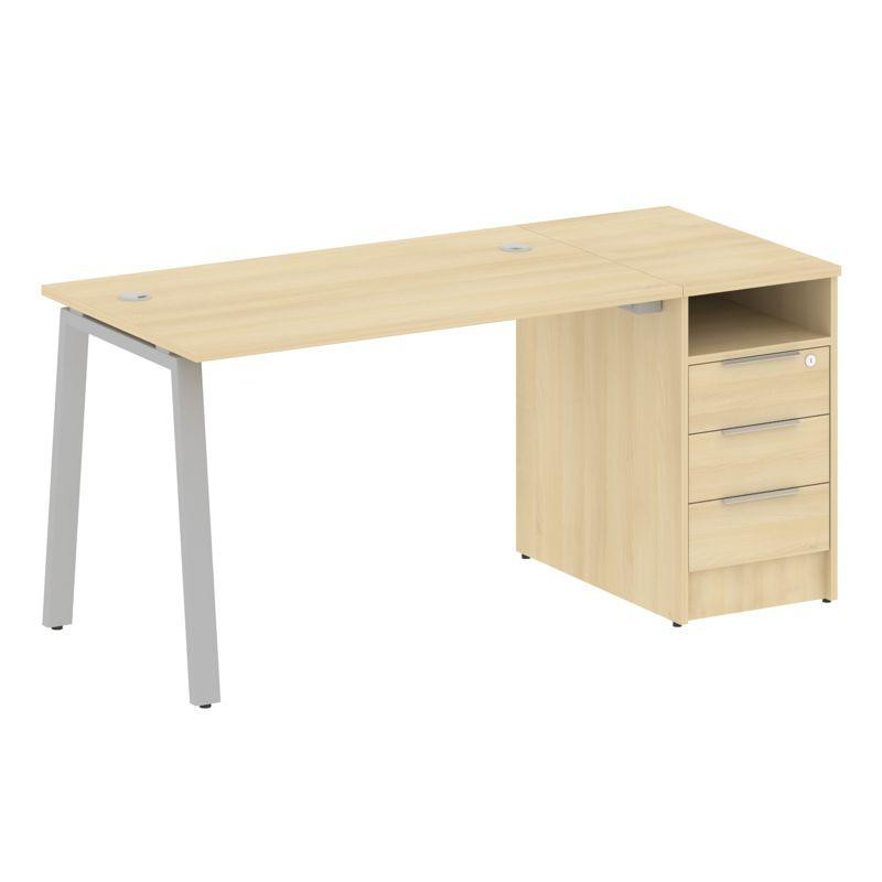 Metal System Рабочая станция с тумбой на А-образном м/к БА.РС-СТП-1.2 Акация Лорка/Металл Серый 1612 Metal System Рабочая станция с тумбой на А-образном м/к БА.РС-СТП-1.2 Акация Лорка/Металл Серый 1612